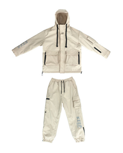 Ski Wear Snowboard Gear Cargo Jacket&amp;Pants Snow Suit - Women&