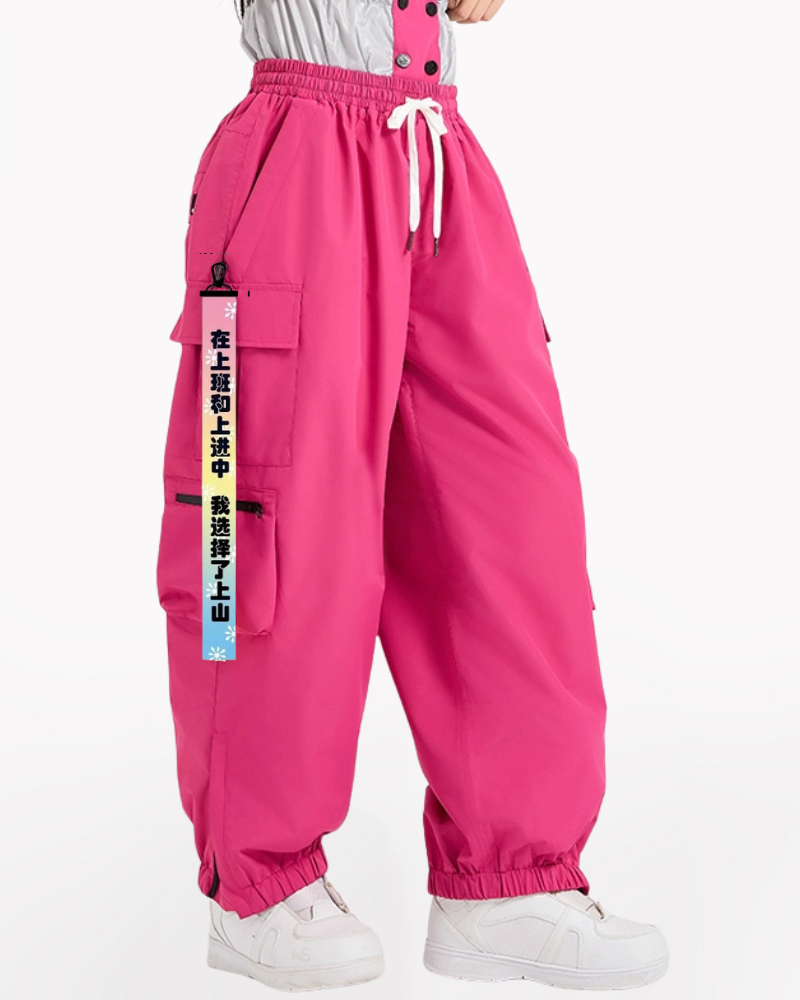 Ski Wear Snowboard Waterproof Cargo Snow Pants -Unisex