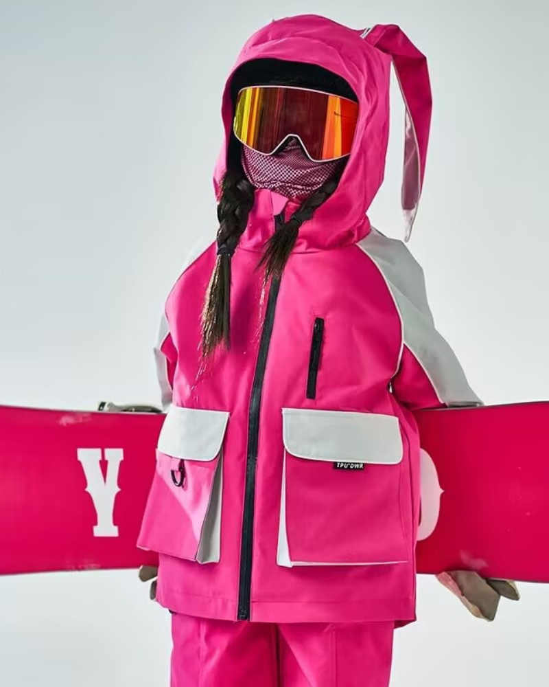 Ski Wear Waterproof Reflective Kids Snow Suit Jacket&amp;Bibs (Single Unit Available)