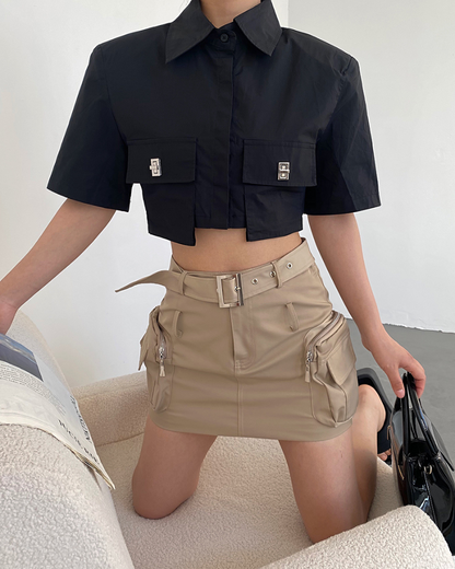 Spicy Girl Cargo Mini Skirt