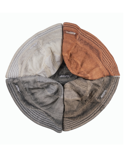 Steam Function Washed Distressed Bucket Hat