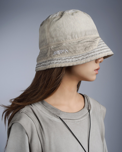 Steam Function Washed Distressed Bucket Hat