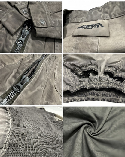 Steampunk Post-Apocalyptic Outdoor Distressed Stand Collar Hoodie