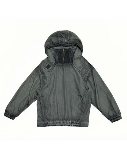 Steampunk Post-Apocalyptic Outdoor Distressed Stand Collar Hoodie