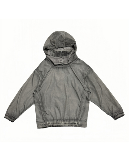 Steampunk Post-Apocalyptic Outdoor Distressed Stand Collar Hoodie