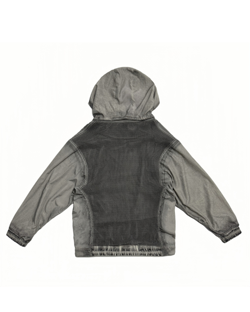 Steampunk Post-Apocalyptic Outdoor Distressed Stand Collar Hoodie