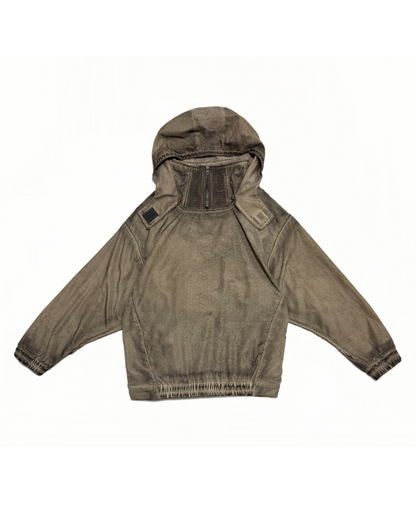 Steampunk Post-Apocalyptic Outdoor Distressed Stand Collar Hoodie