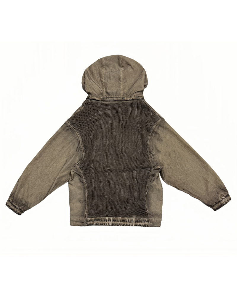 Steampunk Post-Apocalyptic Outdoor Distressed Stand Collar Hoodie