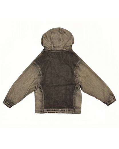 Steampunk Post-Apocalyptic Outdoor Distressed Stand Collar Hoodie