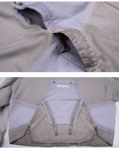 Steampunk Post-Apocalyptic Patchwork Pockets Outdoor Sweatshirt