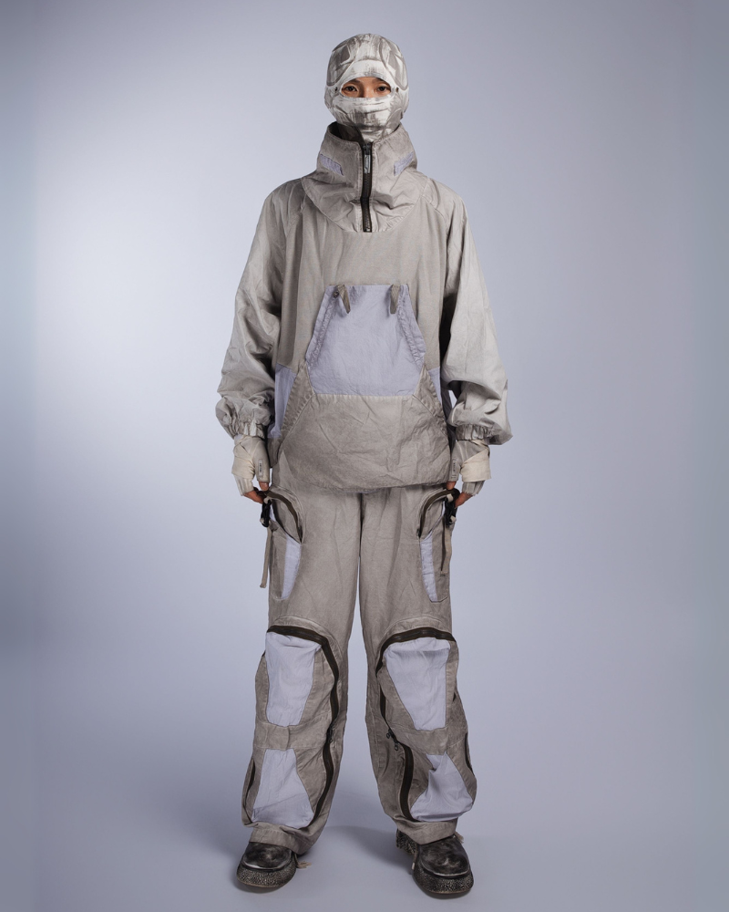 Steampunk Post-Apocalyptic Patchwork Pockets Outdoor Sweatshirt