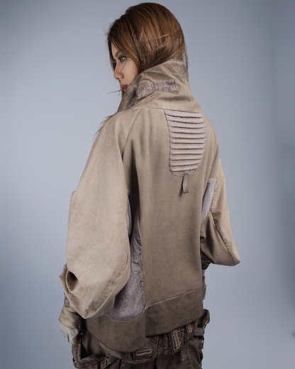 Steampunk Post-Apocalyptic Patchwork Pockets Outdoor Sweatshirt