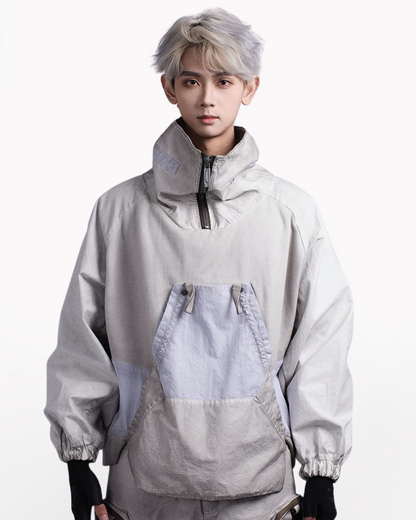 Steampunk Post-Apocalyptic Patchwork Pockets Outdoor Sweatshirt