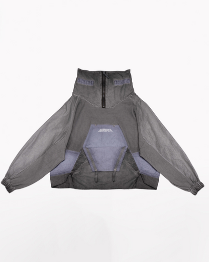 Steampunk Post-Apocalyptic Patchwork Pockets Outdoor Sweatshirt