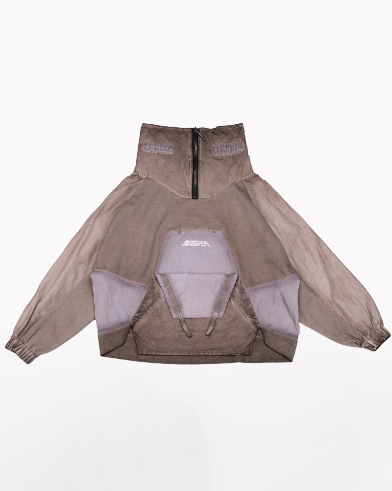 Steampunk Post-Apocalyptic Patchwork Pockets Outdoor Sweatshirt