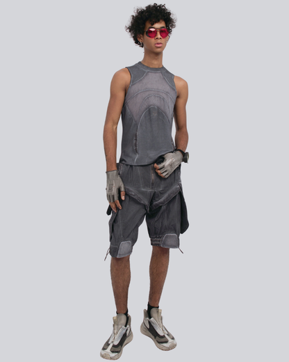 Steampunk Wasteland Disassembled Cargo Shorts