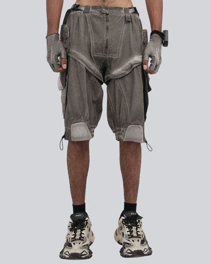 Steampunk Wasteland Disassembled Cargo Shorts