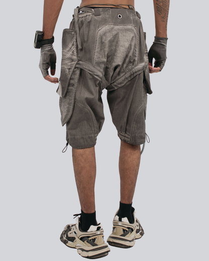 Steampunk Wasteland Disassembled Cargo Shorts