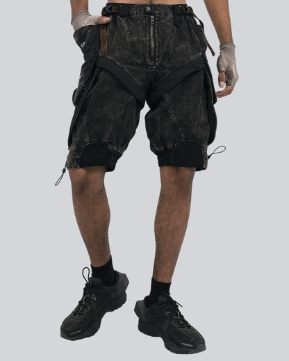 Steampunk Wasteland Disassembled Cargo Shorts
