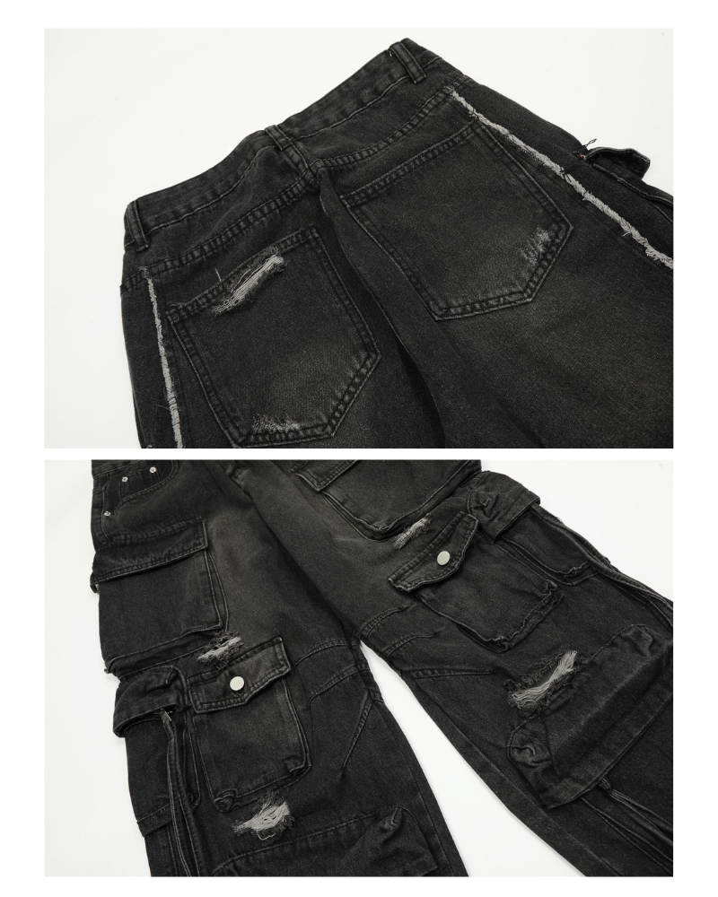 Street Baggy Multi-Pocket Y2K Jeans