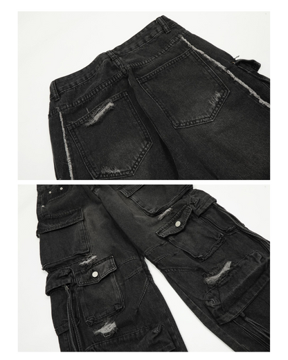 Street Baggy Multi-Pocket Y2K Jeans