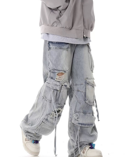 Street Baggy Multi-Pocket Y2K Jeans