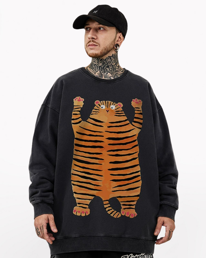 Street Crew Neck Oversized Sweatshirt