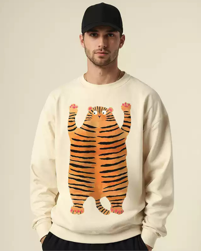 Street Crew Neck Oversized Sweatshirt