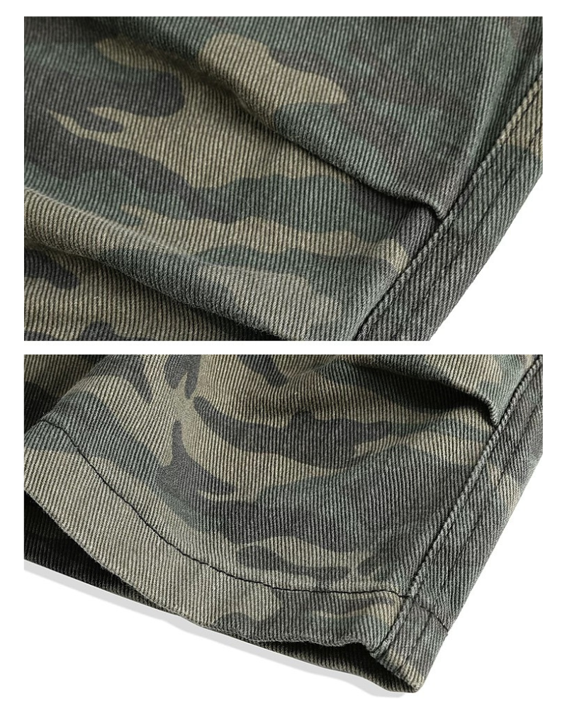 Street Denim-Look Cargo Shorts | Camo Baggy Jorts