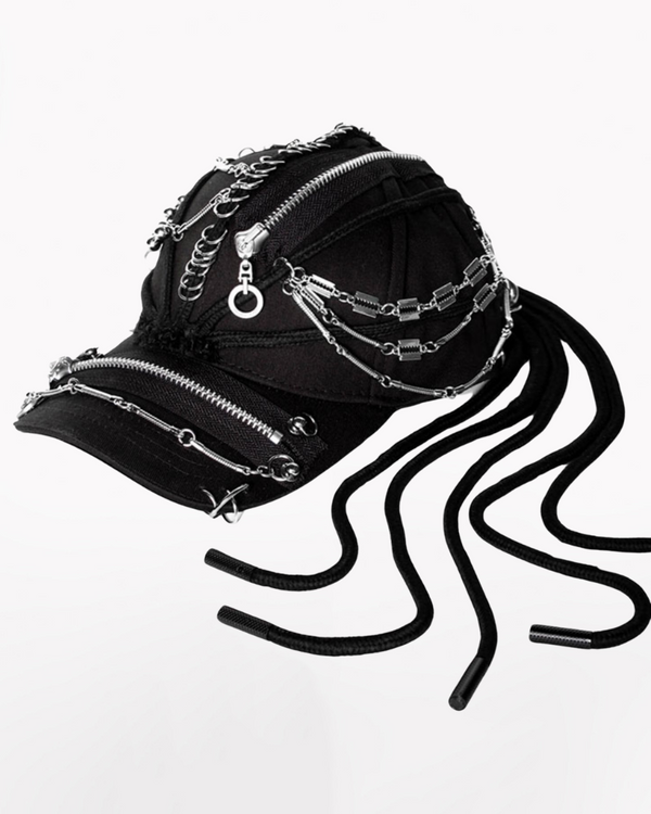 Street Heavy Metal Punk Dreadlock Black Cap