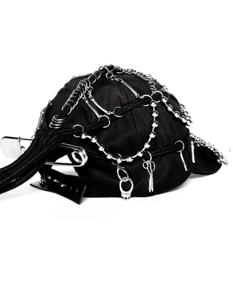 Street Heavy Metal Punk Dreadlock Black Cap