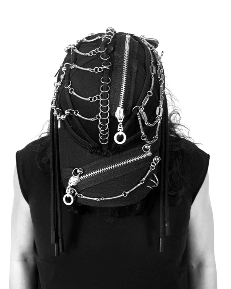 Street Heavy Metal Punk Dreadlock Black Cap