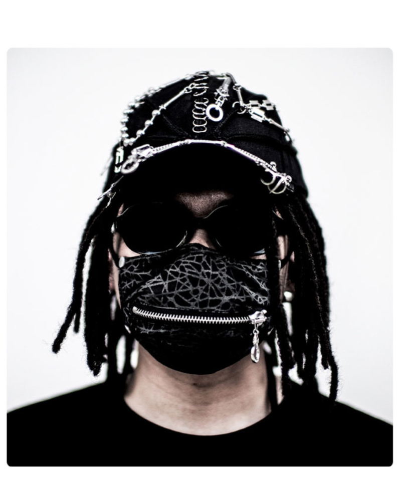 Street Heavy Metal Punk Dreadlock Black Cap