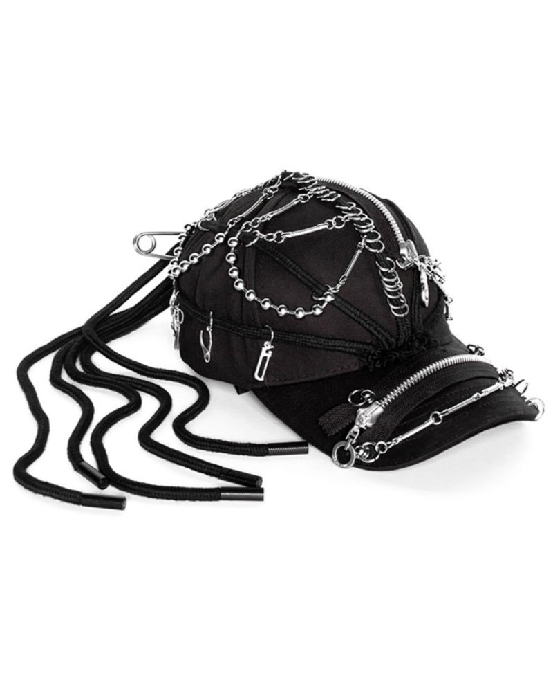 Street Heavy Metal Punk Dreadlock Black Cap