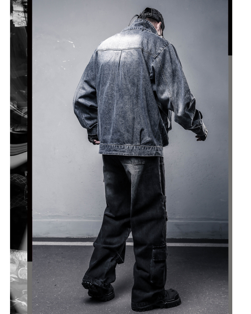 Street Heavy Multi-Ribbon Wide-Leg Jeans