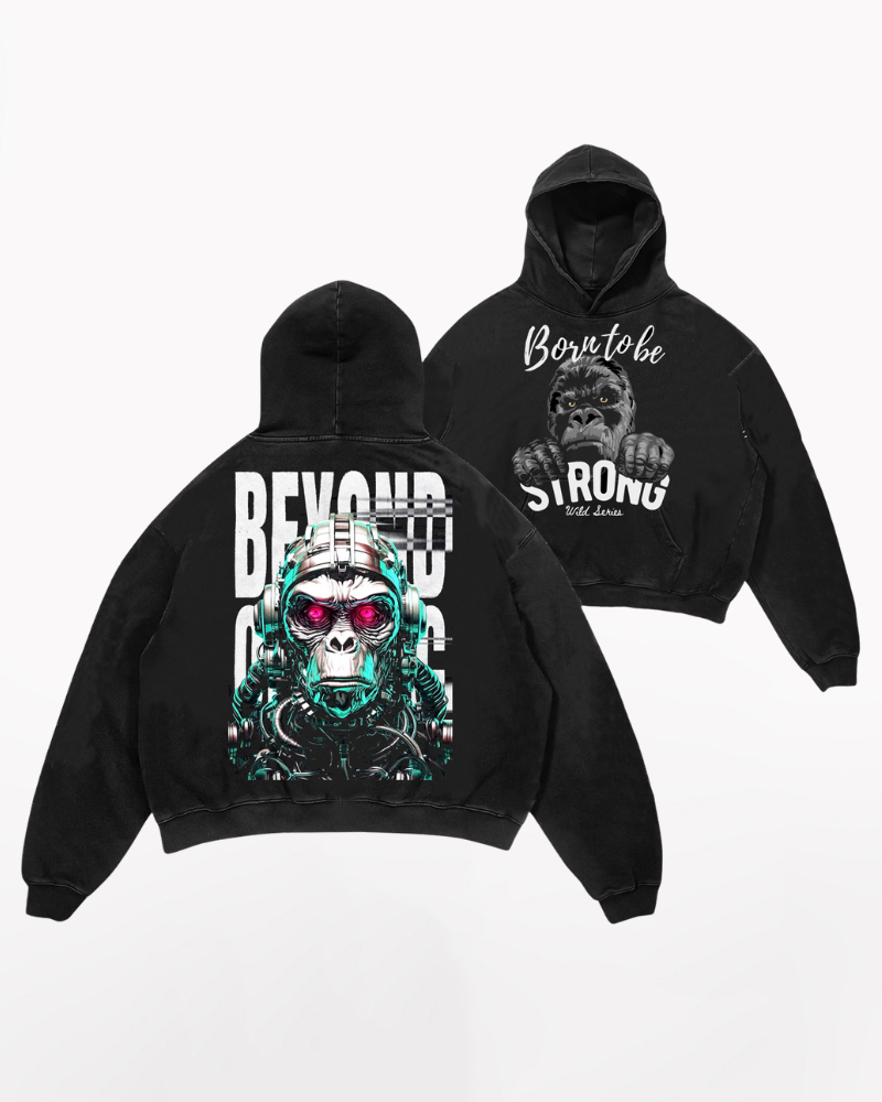 Street Hip-Hop Heavyweight Cotton Printed Hoodie