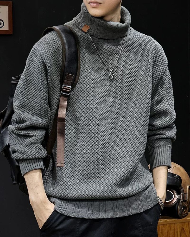 Street Oversize Knit Turtleneck Sweater