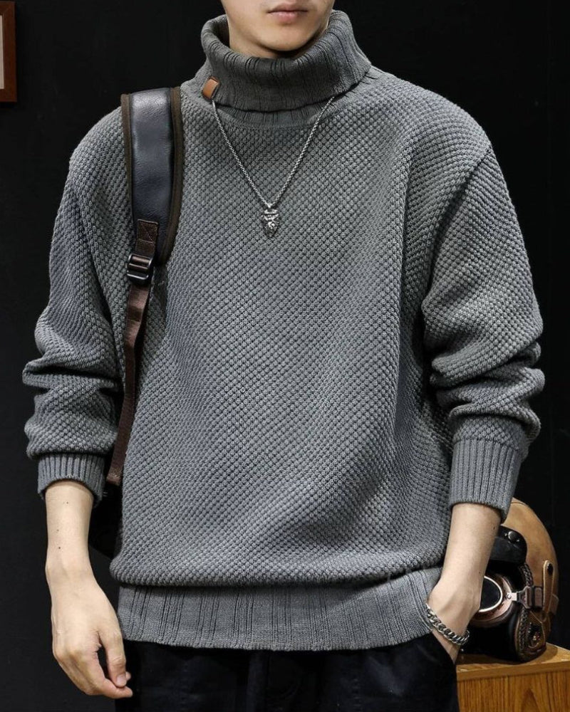 Street Oversize Knit Turtleneck Sweater