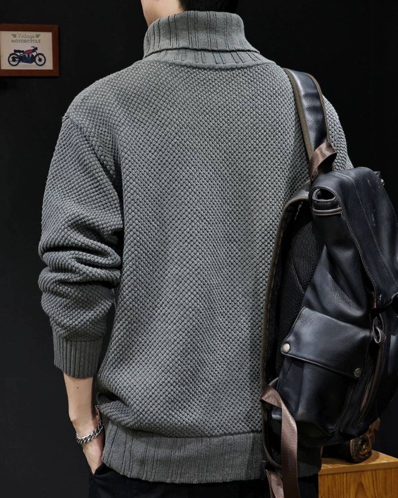 Street Oversize Knit Turtleneck Sweater