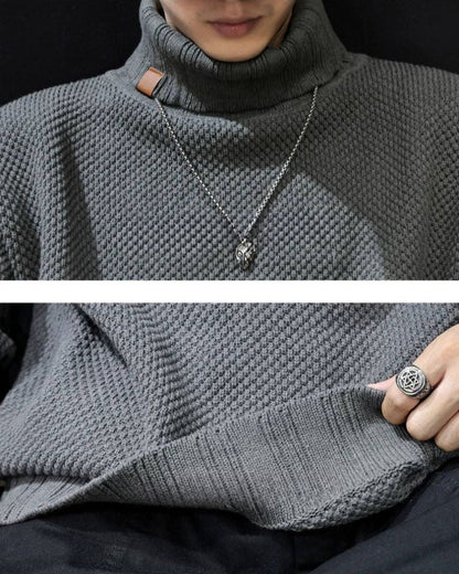 Street Oversize Knit Turtleneck Sweater