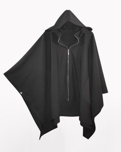 Street Oversized Hooded Batwing Cape Coat