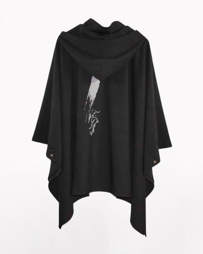 Street Oversized Hooded Batwing Cape Coat