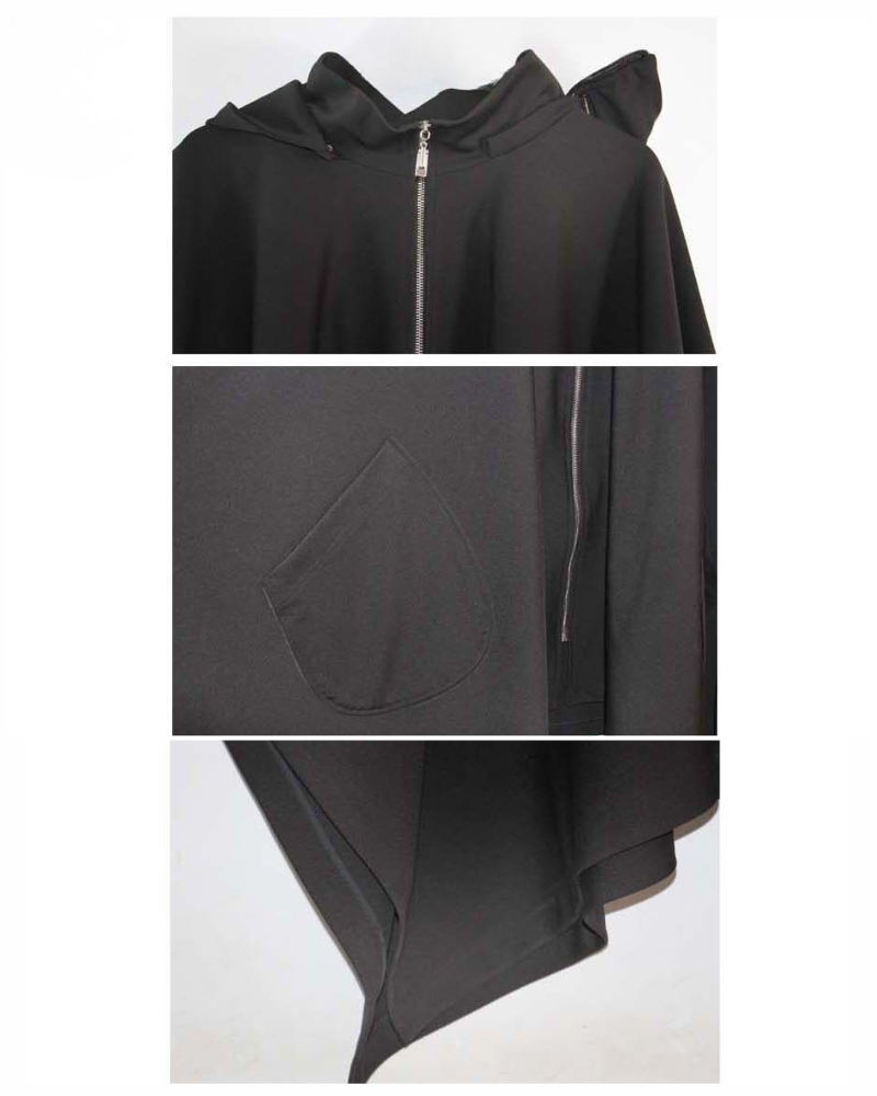 Street Oversized Hooded Batwing Cape Coat