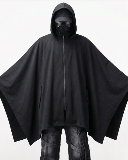 Street Oversized Hooded Batwing Cape Coat