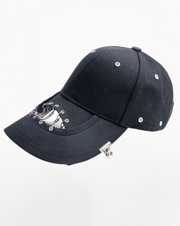 Street Punk Hollow Chain Black Cap