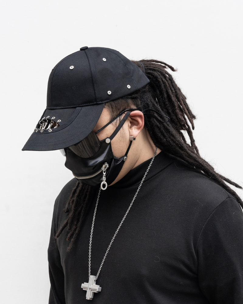 Street Punk Hollow Chain Black Cap