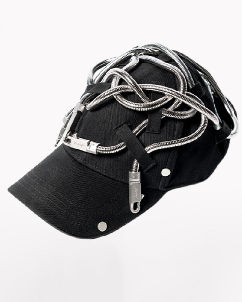 Street Punk Metal Snake Chain Baseball Cap