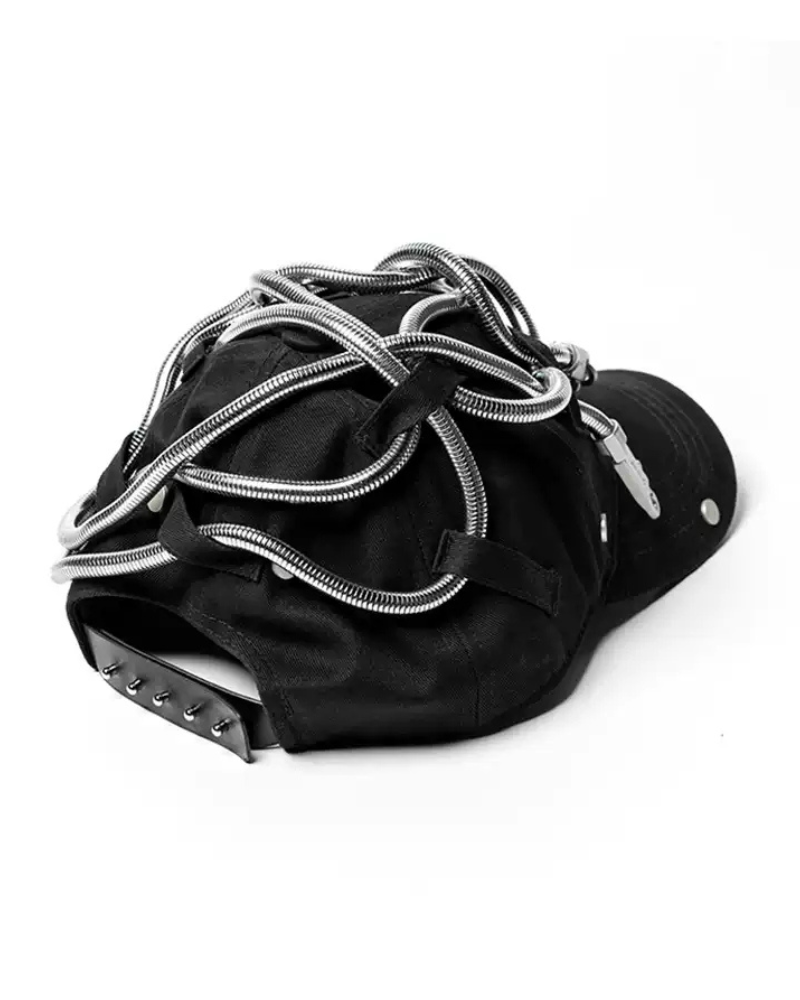 Street Punk Metal Snake Chain Baseball Cap