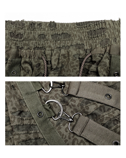 Street Punk Ripped Hakama Pants