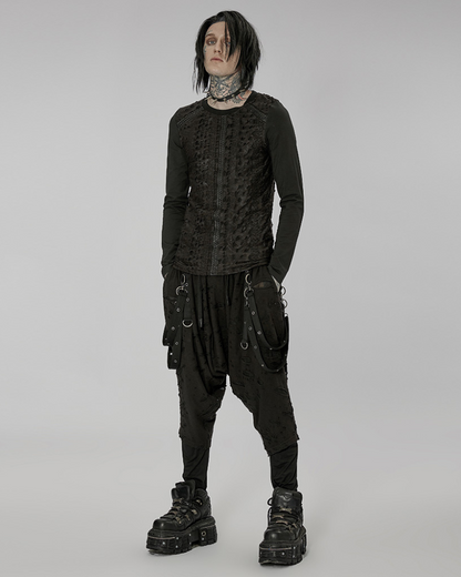 Street Punk Ripped Hakama Pants
